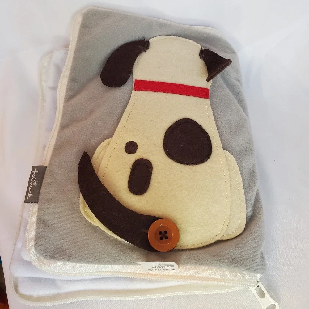 Hallmark Quiet Book Sensory Soft Cloth Activity Book for Toddlers Pups‎ Big Day